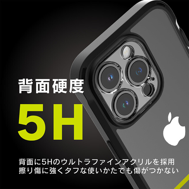【iPhone15 Pro ケース】[GRAV Solid] 超精密設計 衝撃吸収 ハイブリッドケース (ブラック)サブ画像