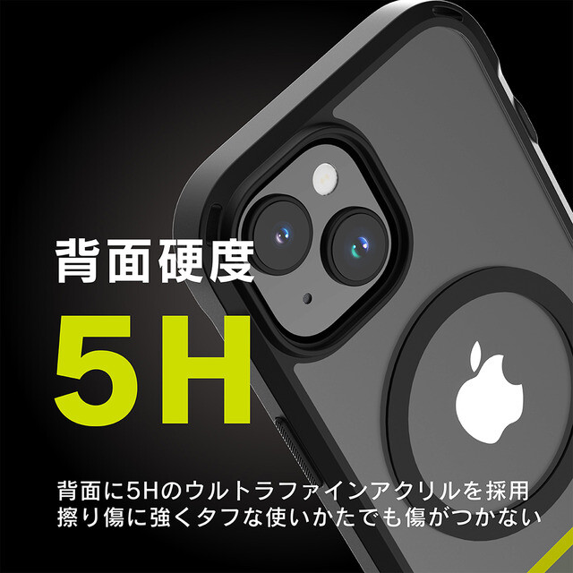 【iPhone15 ケース】[GRAV] MagSafe対応 衝撃吸収 ハイブリッドケース (ブラック)サブ画像