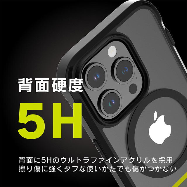 【iPhone15 Pro ケース】[GRAV] MagSafe対応 衝撃吸収 ハイブリッドケース (ブラック)サブ画像
