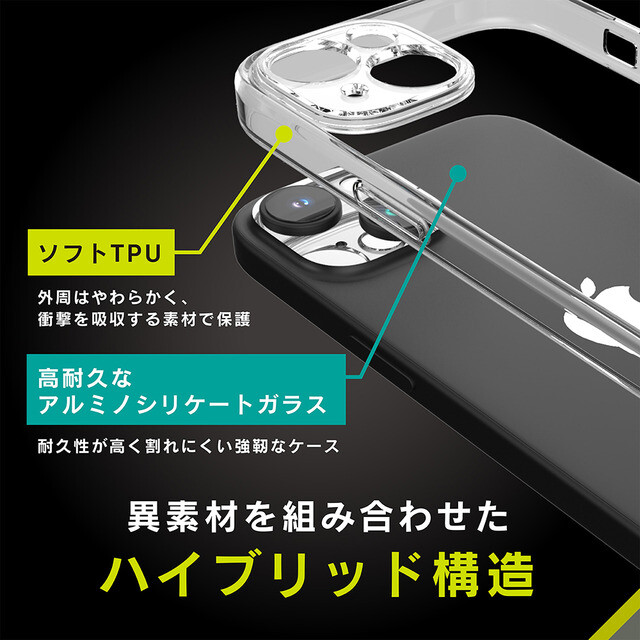 【iPhone15 ケース】[GLASSICA Solid] 超精密設計 背面ガラスケース (クリア)サブ画像
