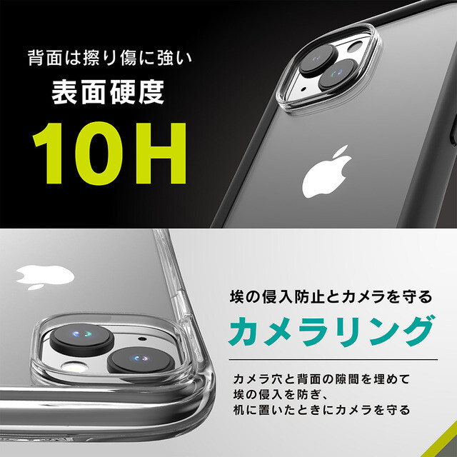 【iPhone15 Plus ケース】[GLASSICA Round] 耐衝撃 背面ガラスケース (クリア)サブ画像