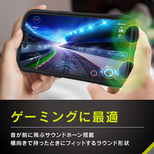 【iPhone15 Pro Max ケース】[GLASSICA Round] 耐衝撃 背面ガラスケース (ブラック)goods_nameサブ画像