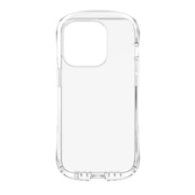 【iPhone15 Pro ケース】[GLASSICA Round] 耐衝撃 背面ガラスケース (クリア)