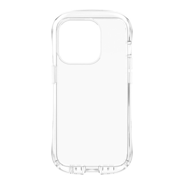 【iPhone15 Pro Max ケース】[GLASSICA Round] 耐衝撃 背面ガラスケース (クリア)