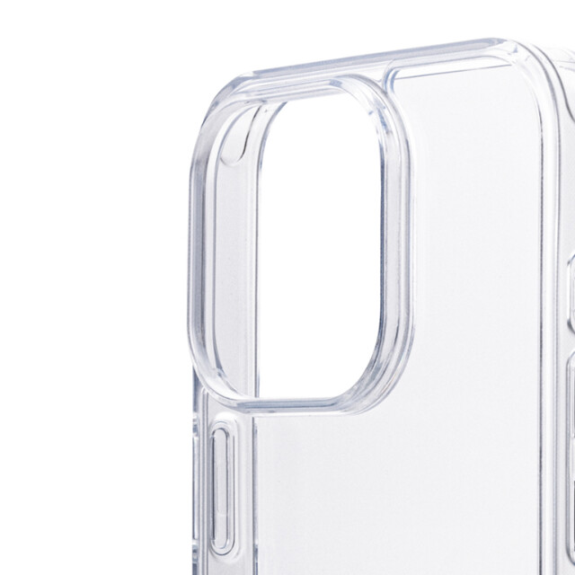 【iPhone15 Pro ケース】“Glassty” ガラスハイブリッドケース (クリア)