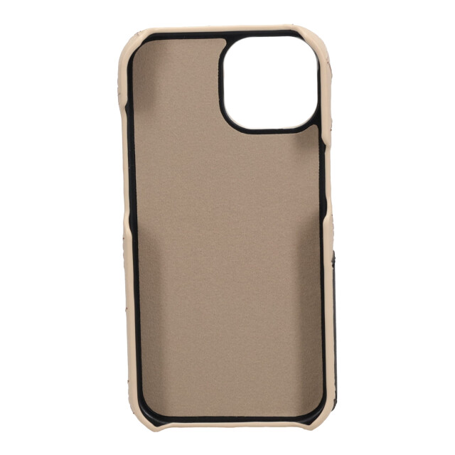 【iPhone15 ケース】DAISY PACH PU QUILT  Leather Shell Case (IVORY/BLACK)サブ画像