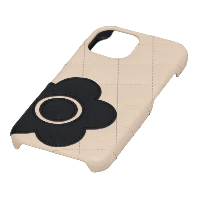 【iPhone15 ケース】DAISY PACH PU QUILT  Leather Shell Case (IVORY/BLACK)goods_nameサブ画像