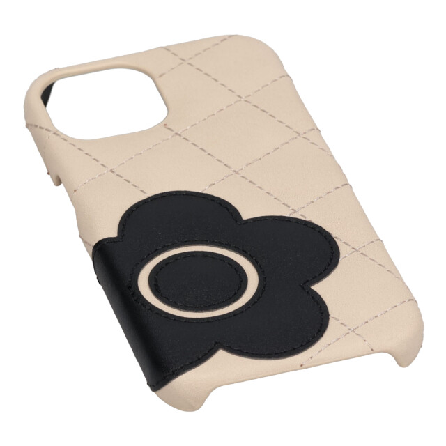 【iPhone15 ケース】DAISY PACH PU QUILT  Leather Shell Case (IVORY/BLACK)goods_nameサブ画像