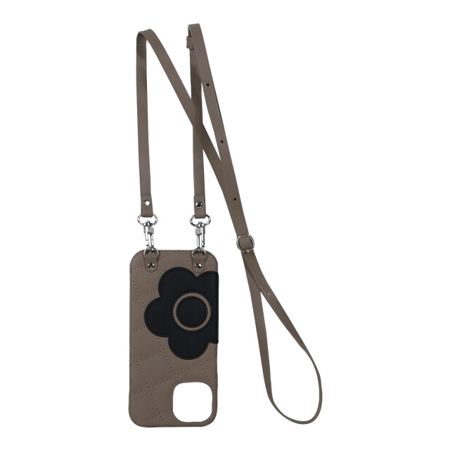【iPhone15 ケース】DAISY PACH PU QUILT Leather New Sling Case (TAUPE/BLACK)サブ画像