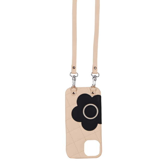 【iPhone15 ケース】DAISY PACH PU QUILT Leather New Sling Case (IVORY/BLACK)サブ画像