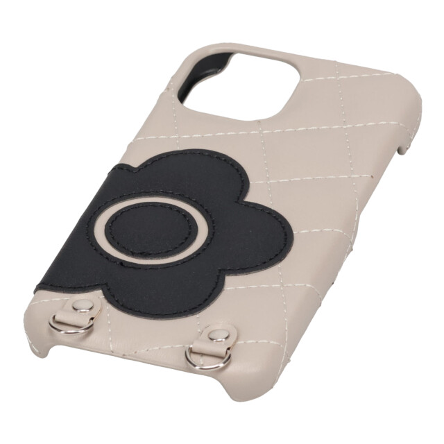 【iPhone15 ケース】DAISY PACH PU QUILT Leather New Sling Case (GREGE/BLACK)サブ画像