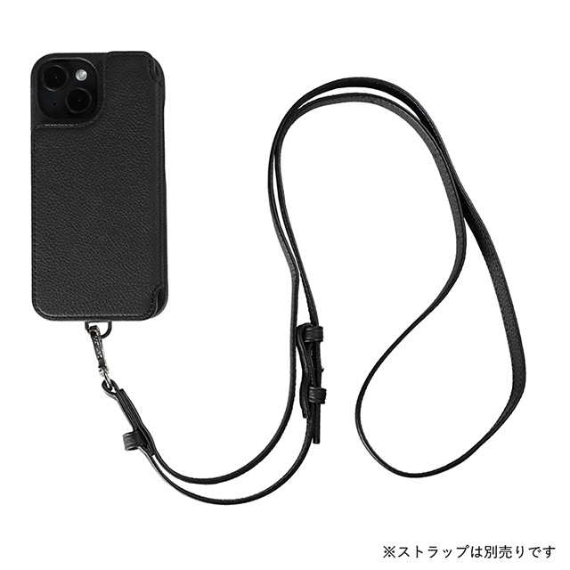 【iPhone15 ケース】POCHE FLAT (ブラック)サブ画像