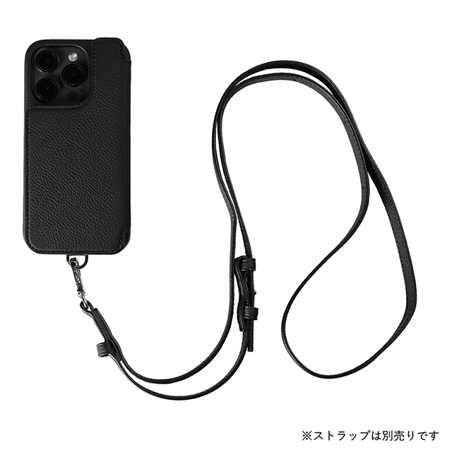 【iPhone15 Pro ケース】POCHE FLAT (ブラック)サブ画像