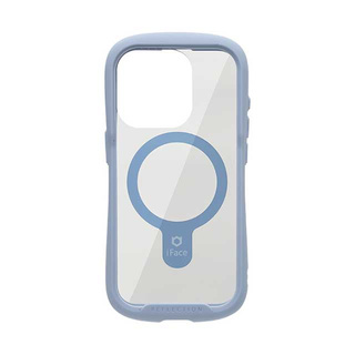 【iPhone15 Pro ケース】iFace Reflection Magnetic強化ガラスクリアケース (ペールブルー)