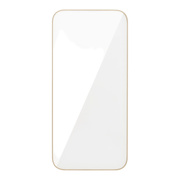 【iPhone15/14 Pro フィルム】iFace Round Edge Tempered Glass Screen Protector ラウンドエッジ強化ガラス 液晶保護シート (ベージュ)