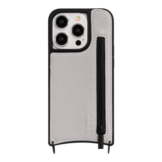 【iPhone15 Pro ケース】背面ケース ストラポケット (グレー)サブ画像