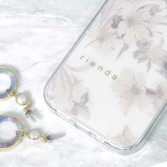 【iPhone15 Pro ケース】rienda TPUクリアケース (Dress Flower/くすみホワイト)サブ画像