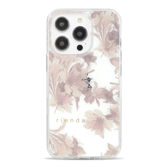 【iPhone15 Pro ケース】rienda TPUクリアケース (Dress Flower/くすみピンク)サブ画像