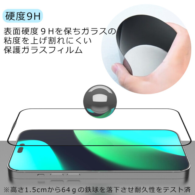 【iPhone15 Pro Max フィルム】Van Series Full Screen Privacy Tempered Glass with assist toolサブ画像