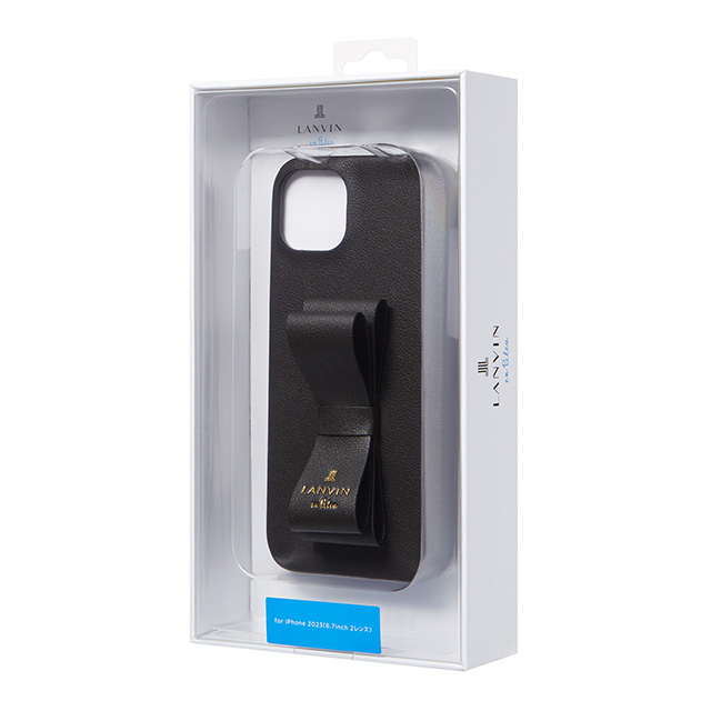 【iPhone15 Plus ケース】Slim Wrap Case Stand ＆ Ring Ribbon (Black)サブ画像