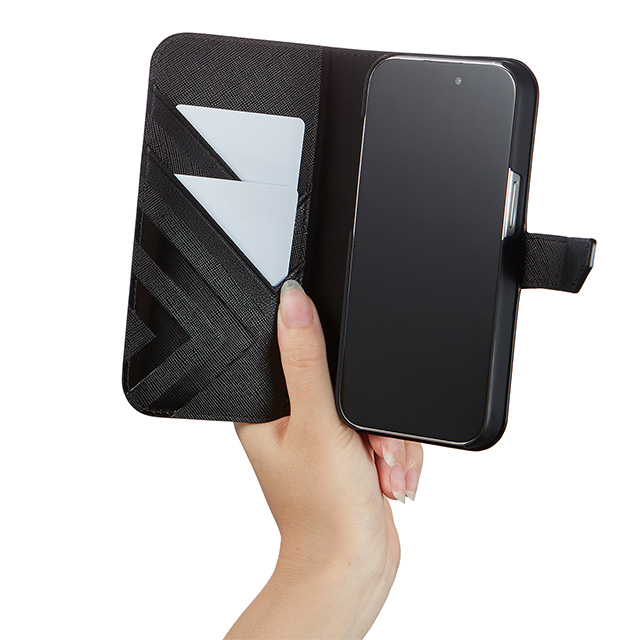 【iPhone15 ケース】Folio Case Double Lined for MagSafe (Black)サブ画像