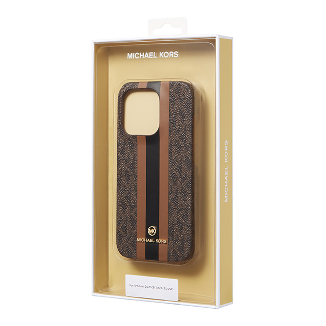 iPhone15 Pro ケース】Slim Wrap Case Stripe for MagSafe (Brown) MICHAEL KORS |  iPhoneケースは UNiCASE