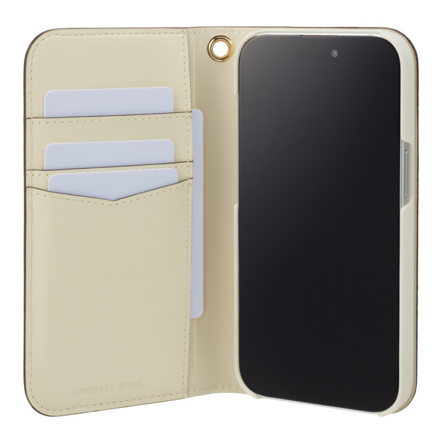 【iPhone15 ケース】Folio Case Stripe with Tassel Charm for MagSafe (Vanilla)サブ画像