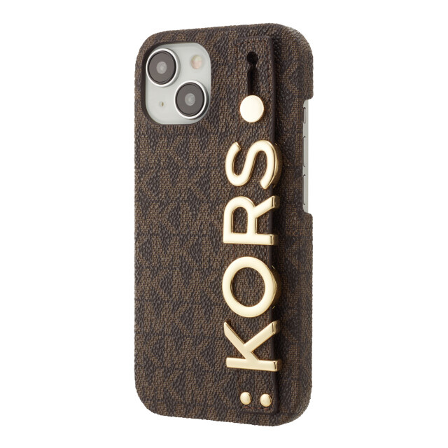iPhone15 ケース】Slim Wrap Case Stand ＆ Ring (Brown) MICHAEL KORS