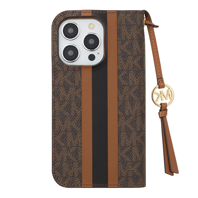 【iPhone15 Pro ケース】Folio Case Stripe with Tassel Charm for MagSafe (Brown)goods_nameサブ画像
