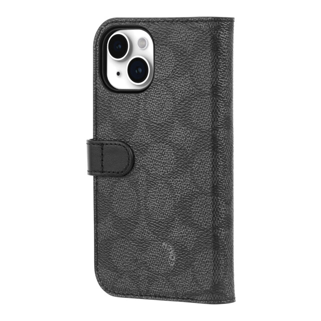 iPhone15 ケース】Folio Case (Signature C Charcoal) COACH | iPhone