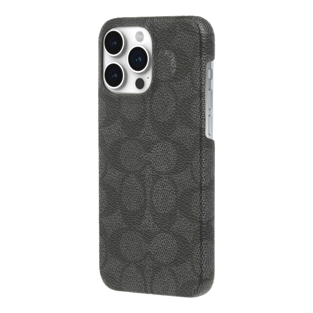 【iPhone15 Pro Max ケース】Leather Slim Wrap Case (Signature C Charcoal)サブ画像