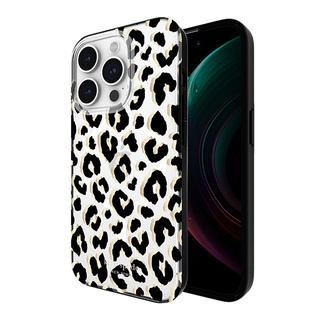 【iPhone15 Pro ケース】Protective Hardshell Case for MagSafe (City Leopard Black/Gold Foil/Clear)