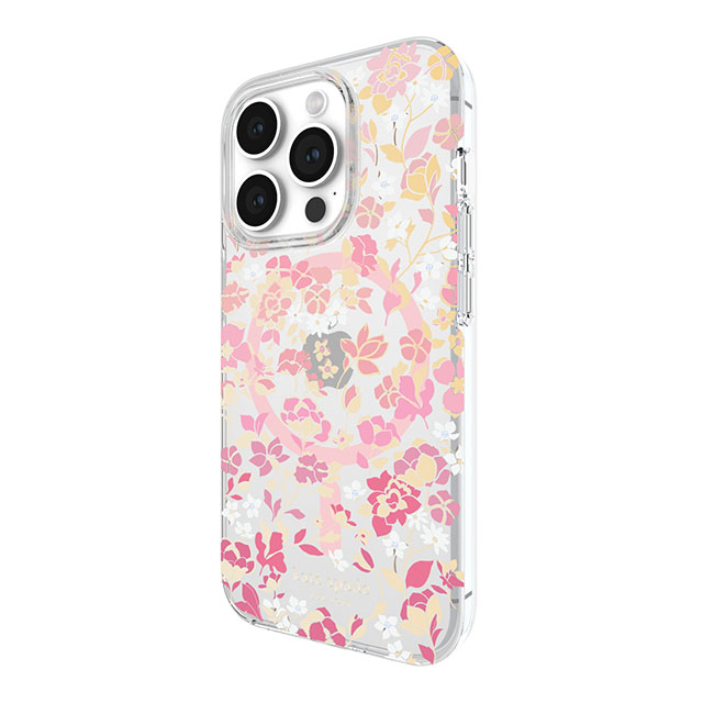 【iPhone15 Pro ケース】Protective Hardshell Case for MagSafe (Flowerbed Pink Ombre/White/Rose/Pink/Multi/Gold Foil Logo)サブ画像
