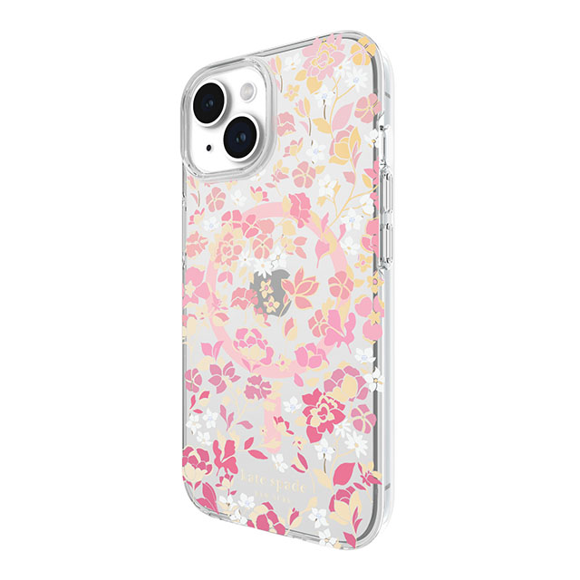 【iPhone15/14/13 ケース】Protective Hardshell Case for MagSafe (Flowerbed Pink Ombre/White/Rose/Pink/Multi/Gold Foil Logo)goods_nameサブ画像