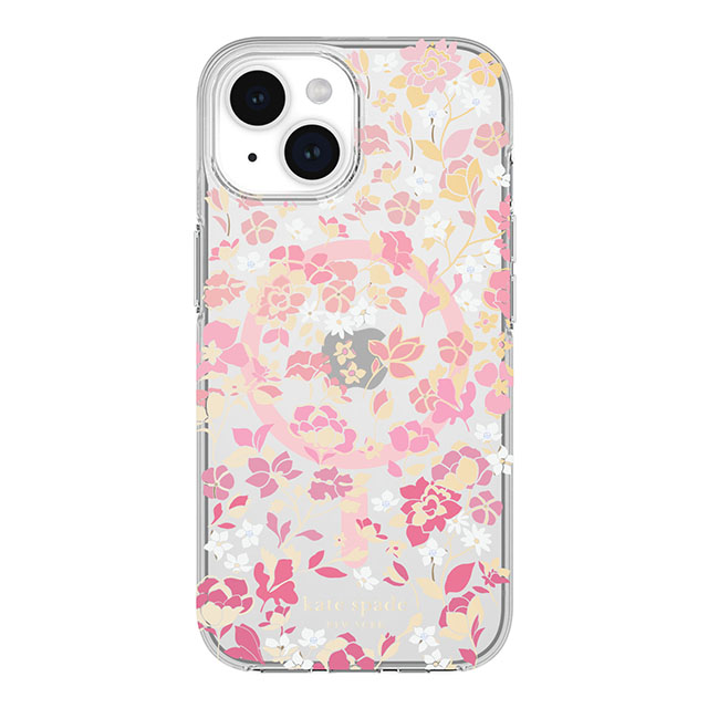 【iPhone15/14/13 ケース】Protective Hardshell Case for MagSafe (Flowerbed Pink Ombre/White/Rose/Pink/Multi/Gold Foil Logo)goods_nameサブ画像