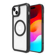 【iPhone15 Plus ケース】LINKASE AIR / ゴリラガラスiPhoneケース MafSafe対応 (ブラック)