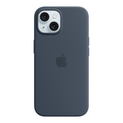 MagSafe対応iPhone 15 シリコーンケース - ストームブルー