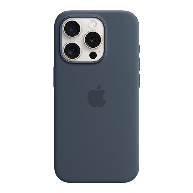 MagSafe対応iPhone 15 Pro シリコーンケース - ストームブルー Apple