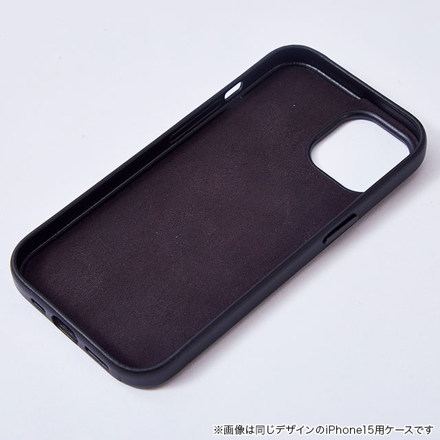 【iPhone15 Pro ケース】Leather Plain Case(black)goods_nameサブ画像