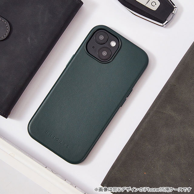 【iPhone15 Pro ケース】Leather Plain Case(green)サブ画像