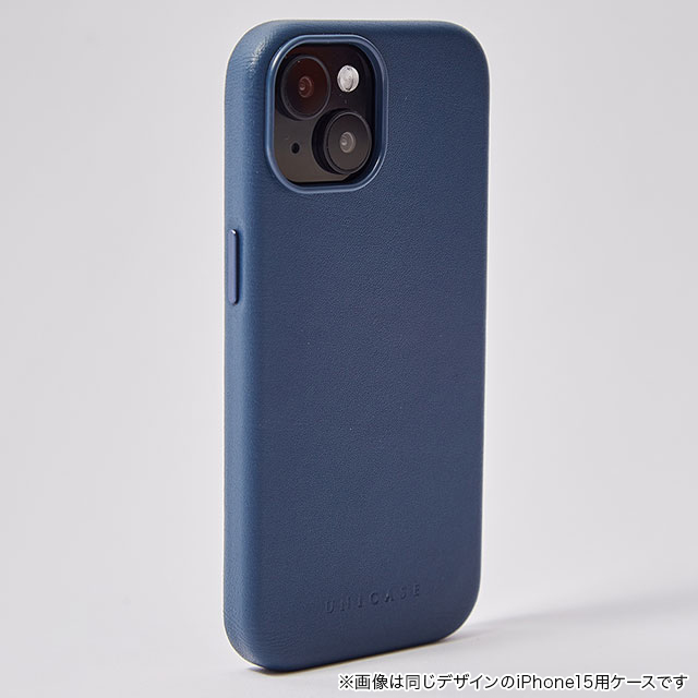 【iPhone15 Pro ケース】Leather Plain Case(blue)サブ画像