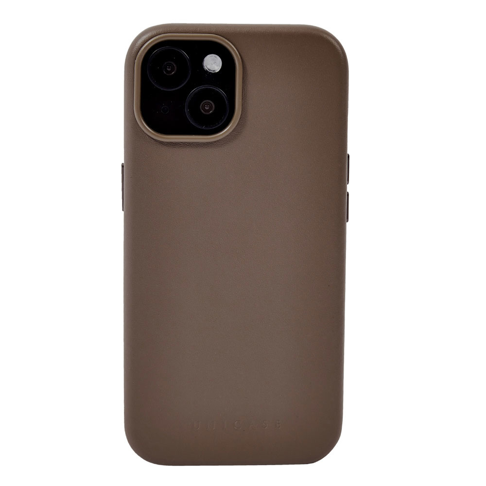 iPhone15/14/13 ケース】Leather Plain Case(brown) UNiCASE | iPhone 