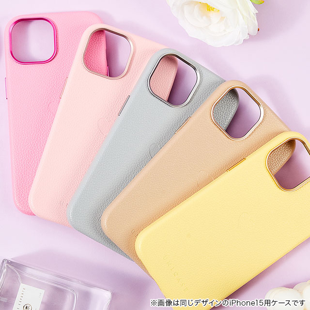 【iPhone15 Pro ケース】Heart Shrink Case(pale pink)サブ画像