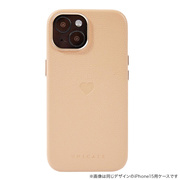 【iPhone15 Pro ケース】Heart Shrink Case(greige)