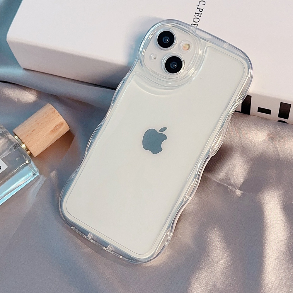 【iPhone15 ケース】Wavy Clear Case (clear)