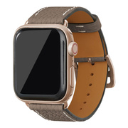 【Apple Watch バンド 41/40/38mm】Apple Watch レザーバンド M/Lサイズ (アダプター：ゴールド) (エトープ) for Apple Watch SE(第2/1世代)/Series9/8/7/6/5/4/3/2/1