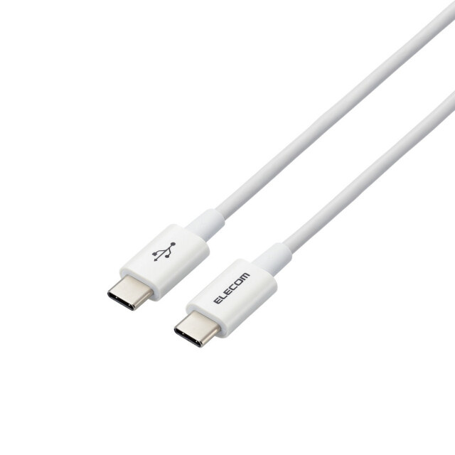 USB Type-C to USB Type-Cケーブル/USB Power Delivery対応/やわらか耐久 (1.2m/ホワイト)