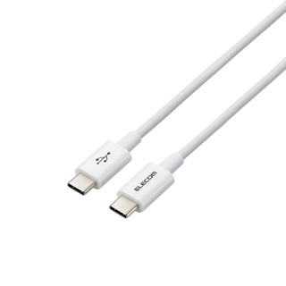 USB Type-C to USB Type-Cケーブル/USB Power Delivery対応/やわらか耐久 (2.0m/ホワイト)
