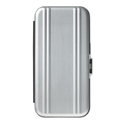 【アウトレット】【iPhone15/14/13 ケース】ZERO HALLIBURTON Hybrid Shockproof Flip Case (Matte Silver)
