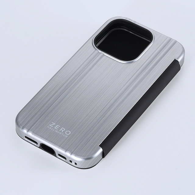 【アウトレット】【iPhone15/14/13 ケース】ZERO HALLIBURTON Hybrid Shockproof Flip Case (Matte Silver)サブ画像